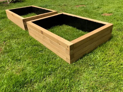 Raised Garden Wooden Bed - Natural Oak