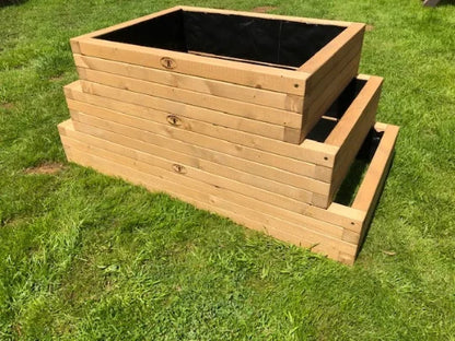 Raised Garden Wooden Bed - Natural Oak